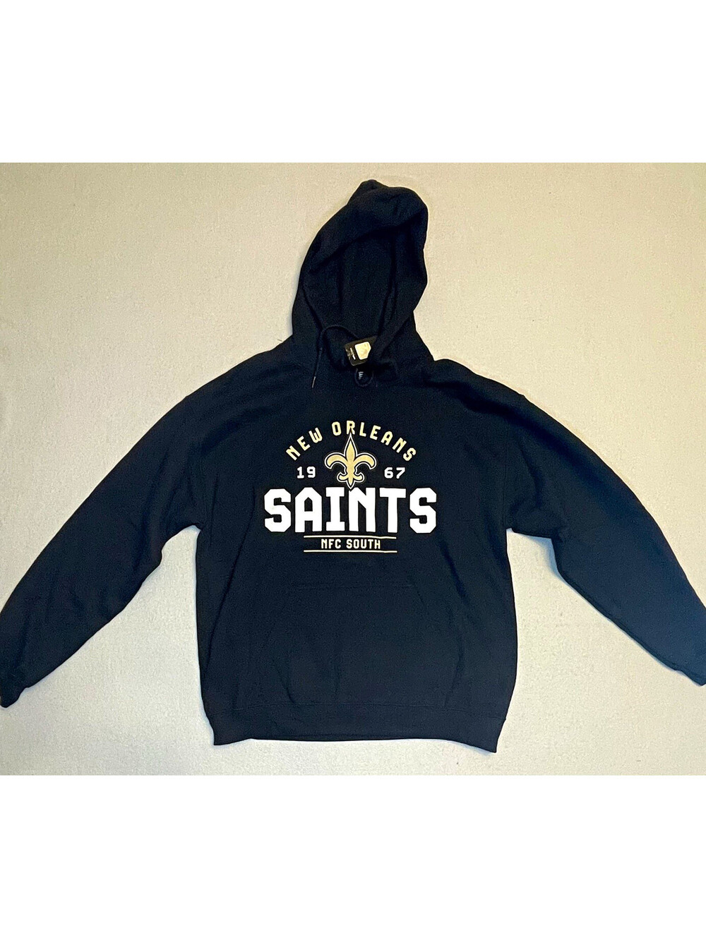New Orleans Saints NFL Mens Black Hoodie Sweatshirt - Medium